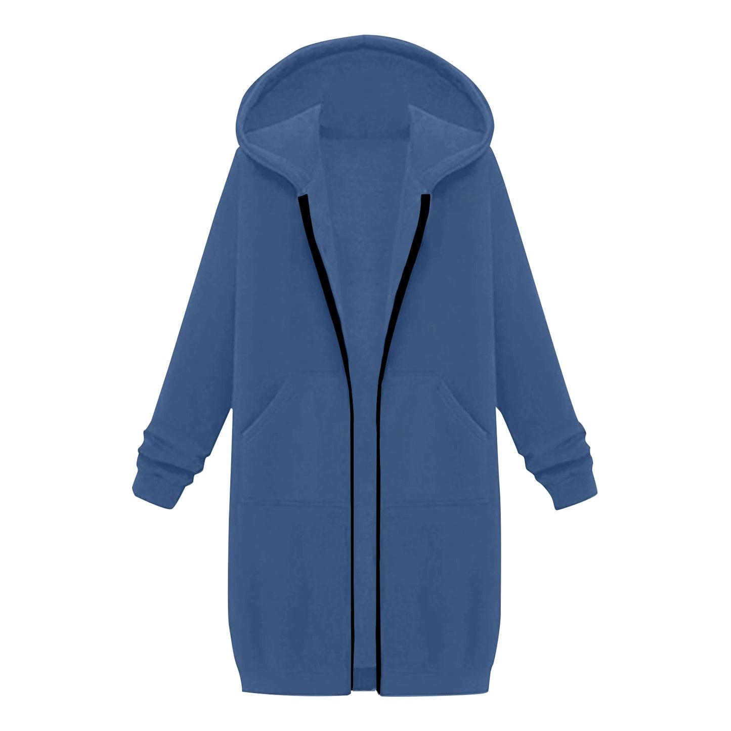 Oversized Zip-Up Hoodie Jacket – Warm Long Sleeve Casual Fall Sweatshirt for Women