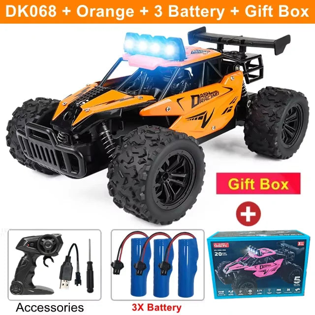 1:16 Scale Off-Road RC Racing Truck – 20 MPH LED Drift Car with 2.4G Remote