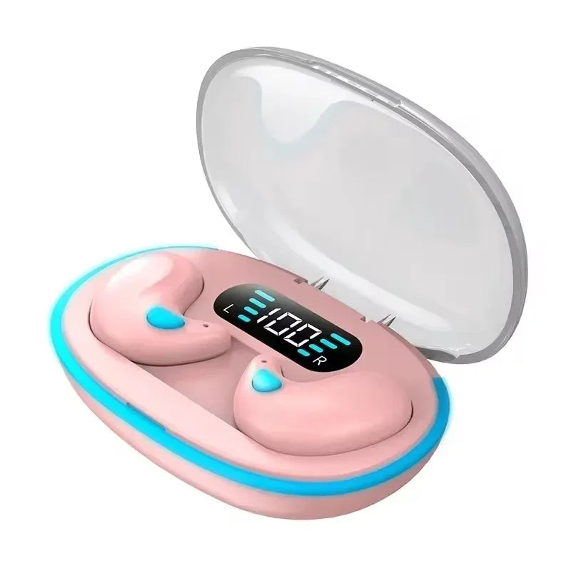X55 Mini Sleeping Earbuds – Wireless TWS Bluetooth Earphones with Charging Display Case