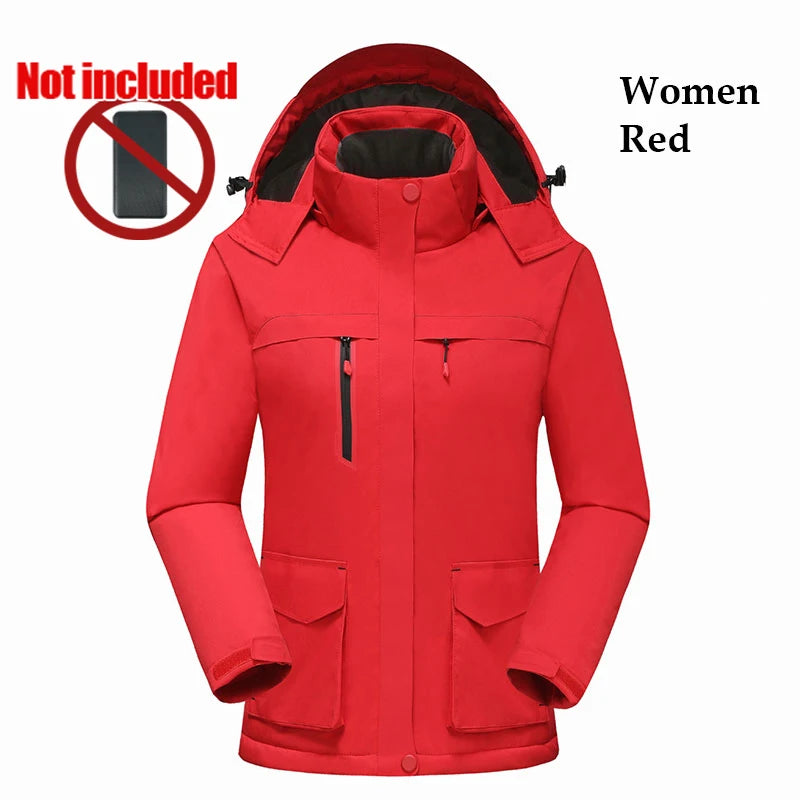 Women's Heated Winter Jacket – 3-Zone Warmth, Waterproof Softshell Coat for Cold Weather