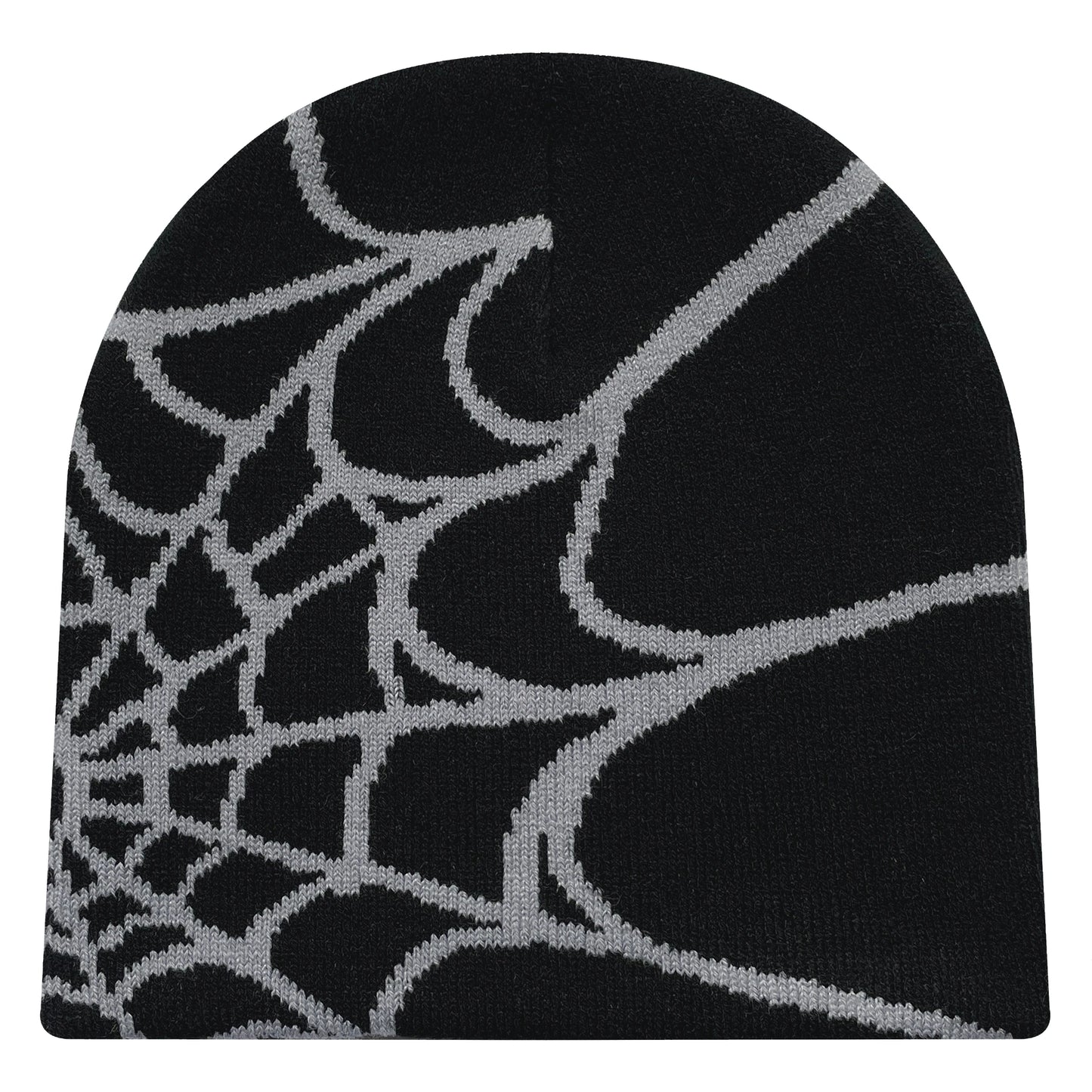 Y2K Spider Web Knit Beanie – Streetwear Skullcap for Men & Women, Rider Hat