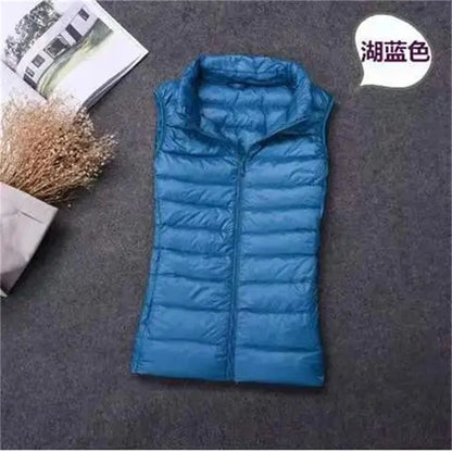 Women’s Lightweight Duck Down Puffer Vest – Warm Sleeveless Winter Waistcoat