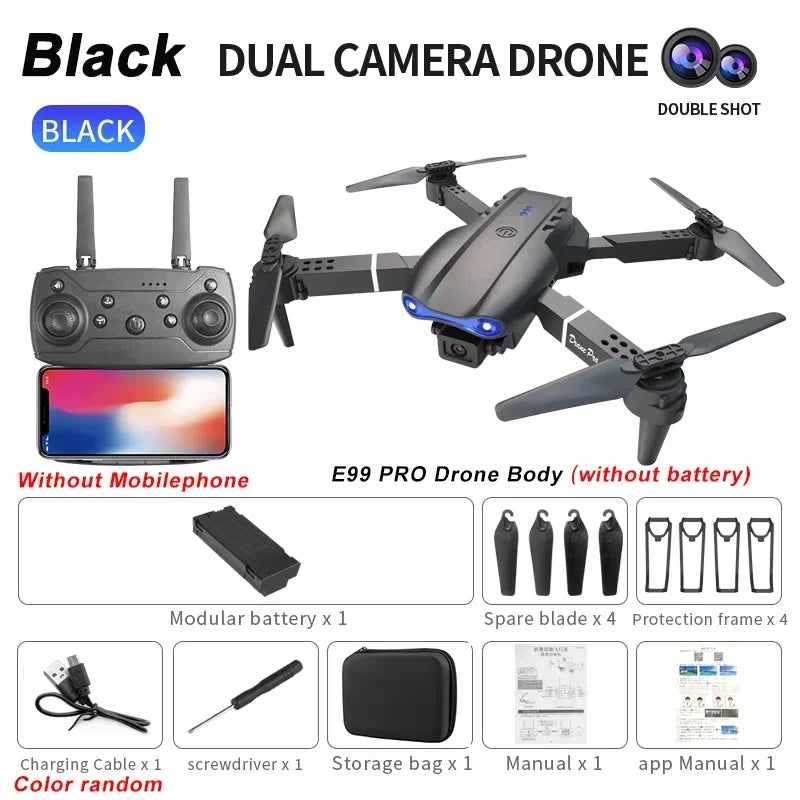 4K Foldable Drone – Dual Camera WiFi FPV Quadcopter with Altitude Hold, Optical Flow & One-Key Return