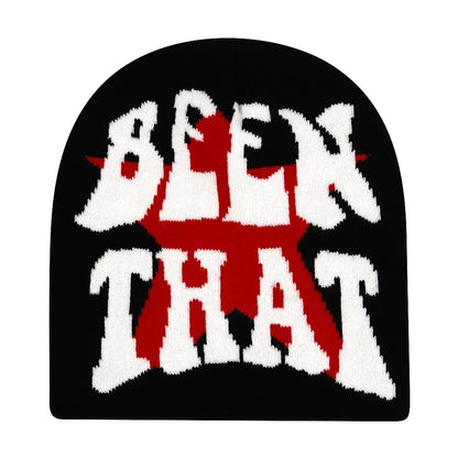 Graphic Knit Beanie for Adults – Warm Winter Streetwear with Bold Letter & Icon Designs