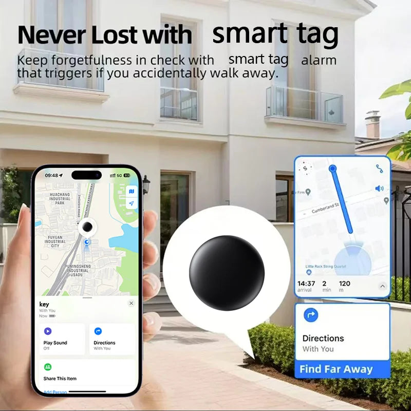 Smart GPS/Bluetooth Anti-Loss Tracker – Magnetic Car Locator Tag Compatible with Apple Find My App