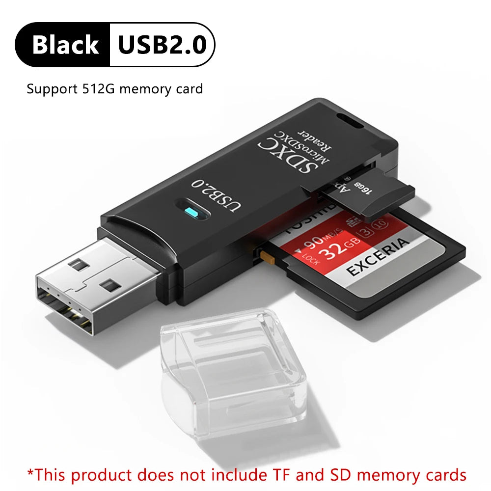 2-in-1 USB 3.0 SD & Micro SD Card Reader – High-Speed Plug-and-Play Adapter