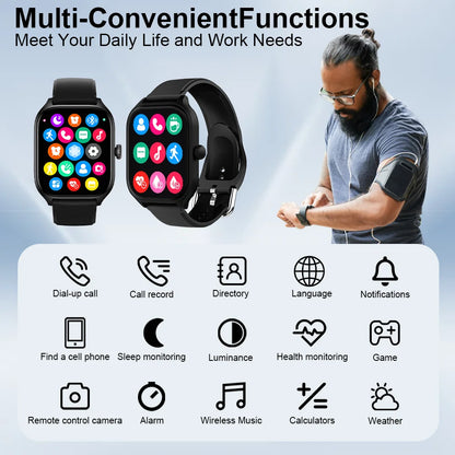 Smartwatch with Bluetooth Calling – Heart Rate & Fitness Tracker, Sleep Monitor, Step Counter, Multi-Sport Activity Watch