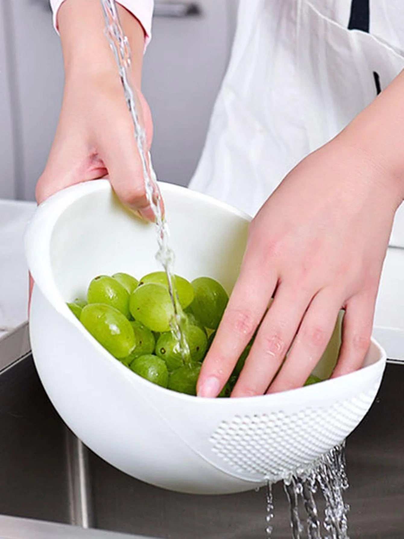 Premium Rice Sieve Drain Basket – Multi-Purpose Strainer Bowl for Washing Rice, Vegetables & Fruits