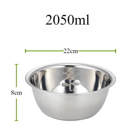 5pcs/Set Stainless Steel Mixing Bowls Non Slip Nesting Bowls