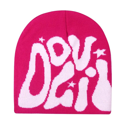 Graphic Knit Beanie for Adults – Warm Winter Streetwear with Bold Letter & Icon Designs