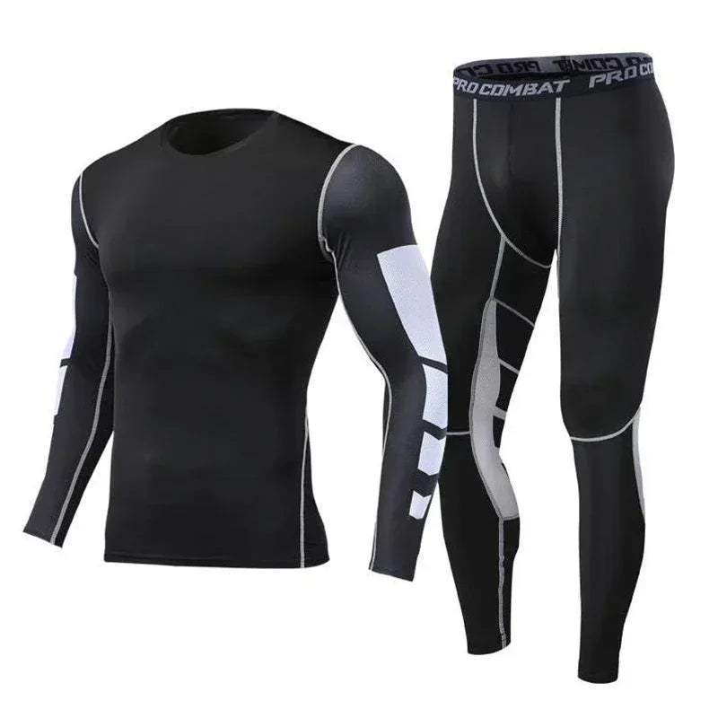 Men’s Compression Training Set – 3-Piece Running, Workout & Fitness Tracksuit