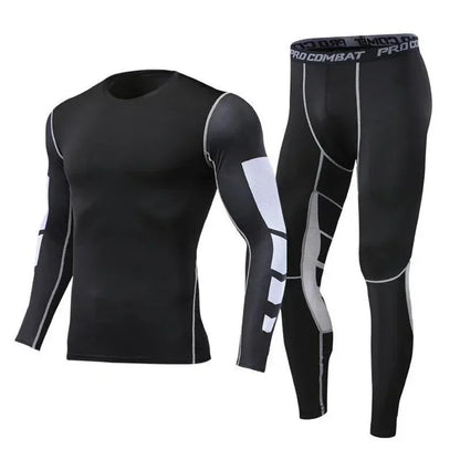 Men’s Compression Training Set – 3-Piece Running, Workout & Fitness Tracksuit