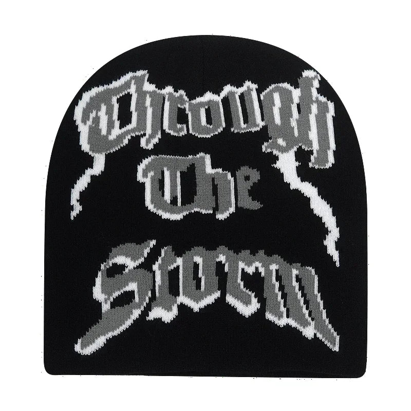 Graphic Knit Beanie for Adults – Warm Winter Streetwear with Bold Letter & Icon Designs