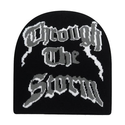 Graphic Knit Beanie for Adults – Warm Winter Streetwear with Bold Letter & Icon Designs