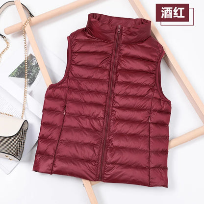 Women’s Lightweight Duck Down Puffer Vest – Warm Sleeveless Winter Waistcoat