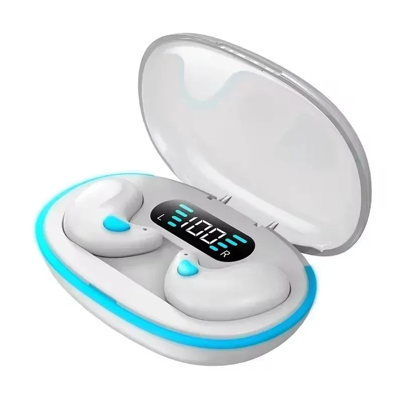 X55 Mini Sleeping Earbuds – Wireless TWS Bluetooth Earphones with Charging Display Case