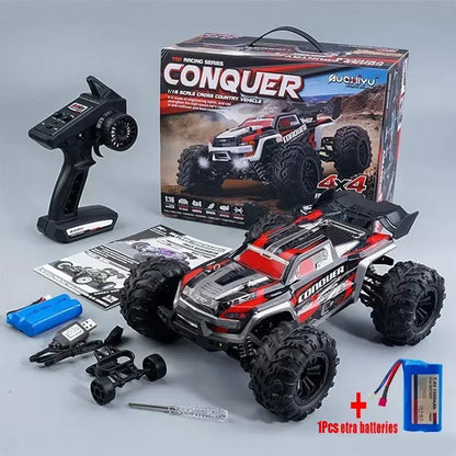 1:16 Scale 4WD High-Speed RC Monster Truck – 50KM/H Drift Car with 390 Modified Motor & Shock Absorber System