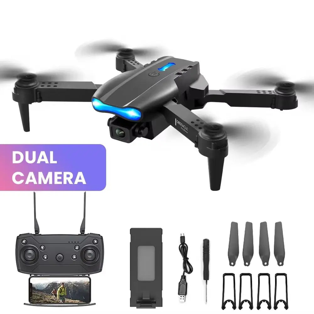 4K Foldable Drone with Obstacle Avoidance – Dual Camera WiFi FPV Quadcopter w/ Altitude Hold
