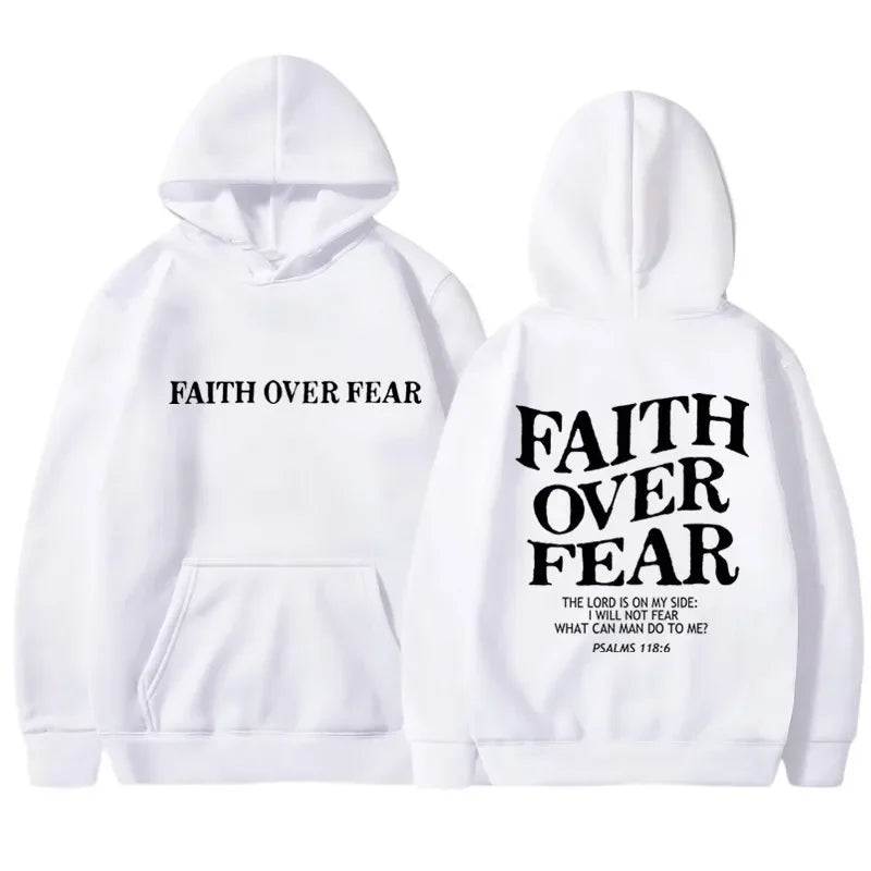 Faith Over Fear Hoodie – Inspirational Christian Graphic Sweatshirt for Men & Women