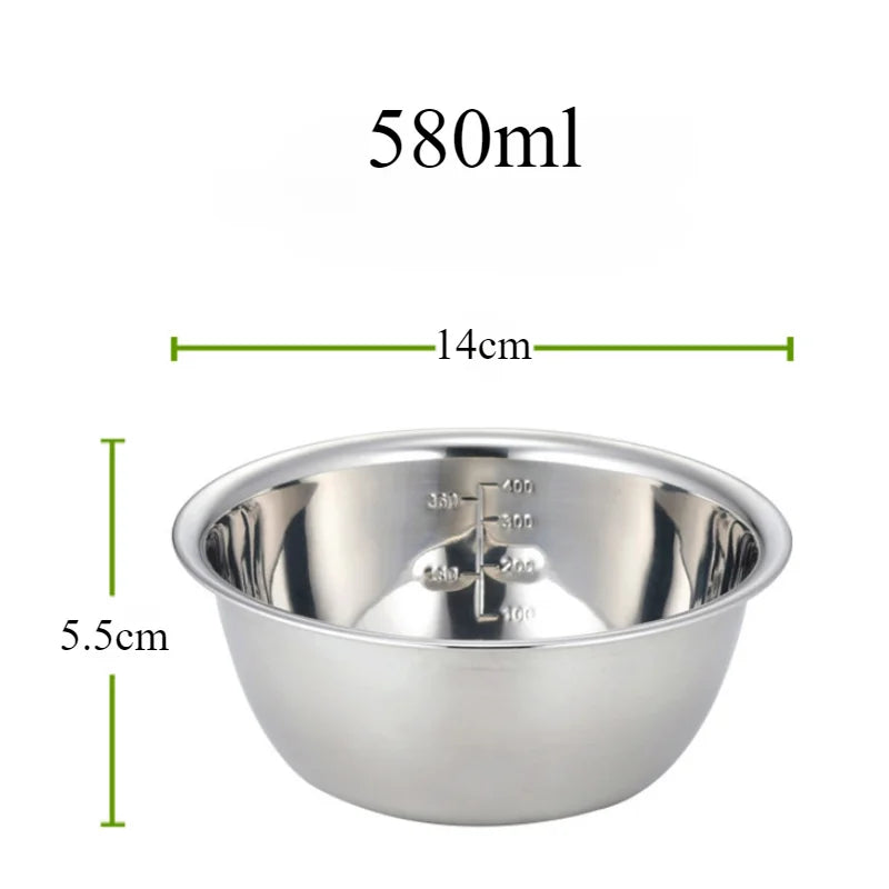 5pcs/Set Stainless Steel Mixing Bowls Non Slip Nesting Bowls