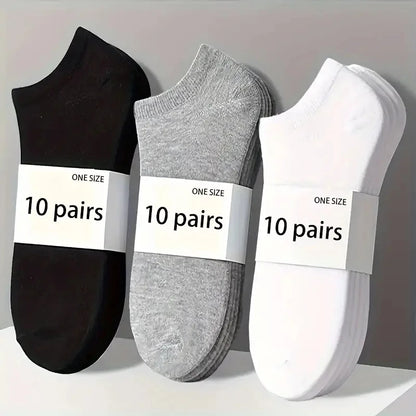 Unisex Comfort-Fit Ankle Socks – 5–10 Pair Breathable Lightweight Everyday Sport Socks