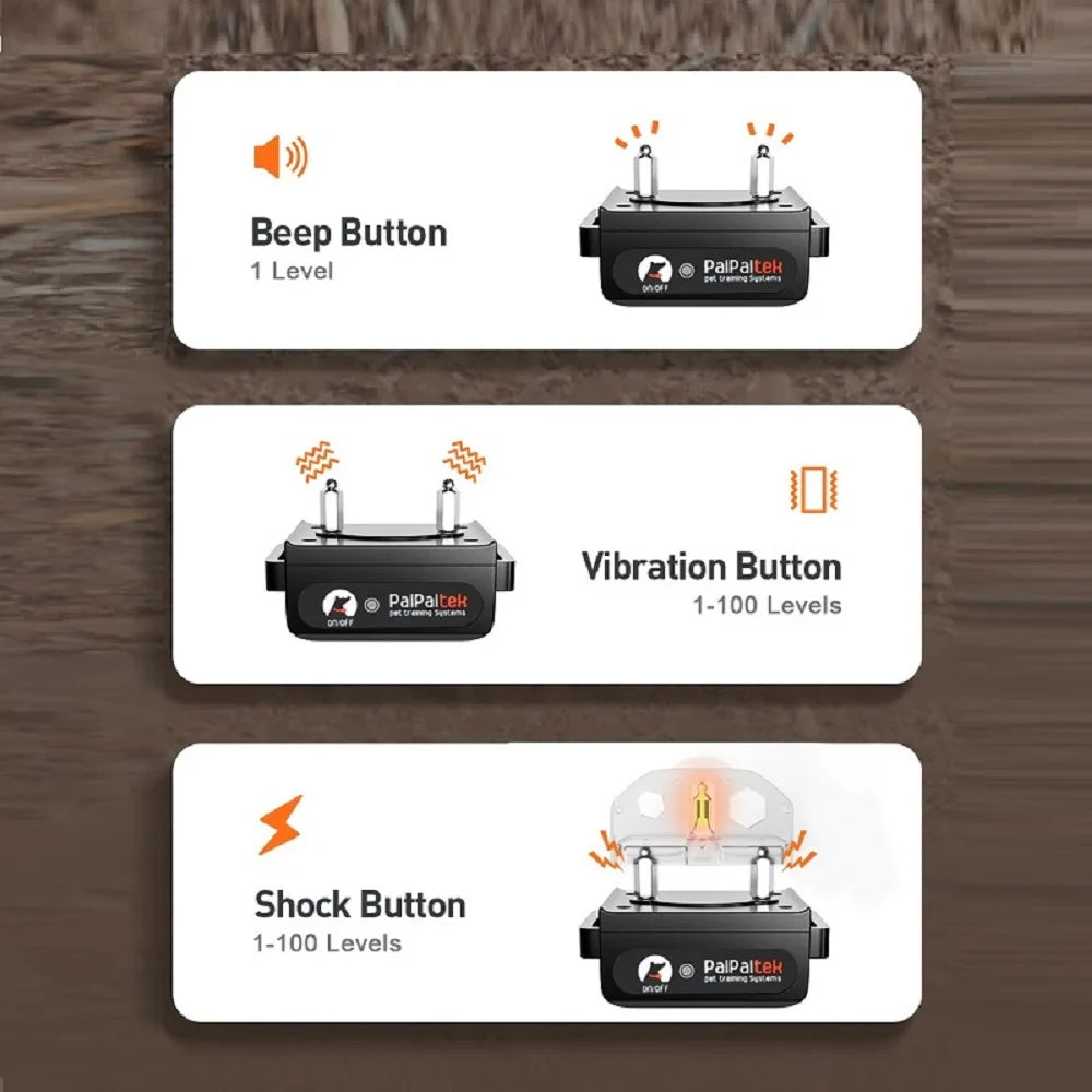 Rechargeable Dog Training Collar with Remote – Waterproof Bark Control Collar with Adjustable Levels