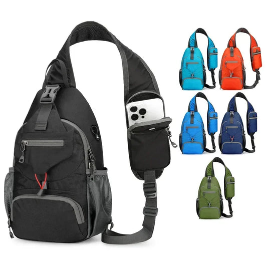 Anti-Theft Waterproof Sling Chest Bag with USB Port | Lightweight Crossbody Backpack