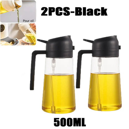 Premium 200–500ml Oil Spray Bottle for Cooking, BBQ & Baking – Fine Mist Olive Oil Sprayer