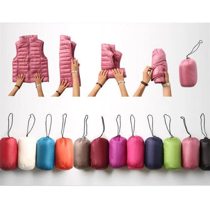 Women’s Lightweight Duck Down Puffer Vest – Warm Sleeveless Winter Waistcoat