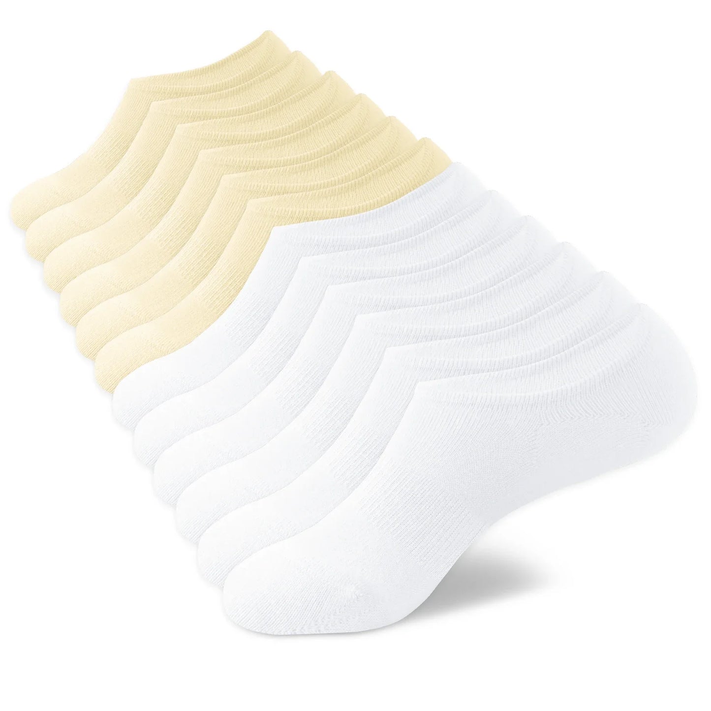 6-Pair Women’s No-Show Cotton Liner Socks – Low-Cut Non-Slip Invisible Ankle Socks
