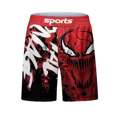 Men MMA Compression T-shirt Shorts Set Rashguard Jiu jitsu Set