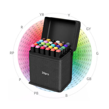 Dual Tip Art Marker Set (12–168 Colors) – Professional Brush & Chisel Markers