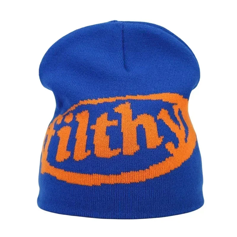 Graphic Knit Beanie for Adults – Warm Winter Streetwear with Bold Letter & Icon Designs