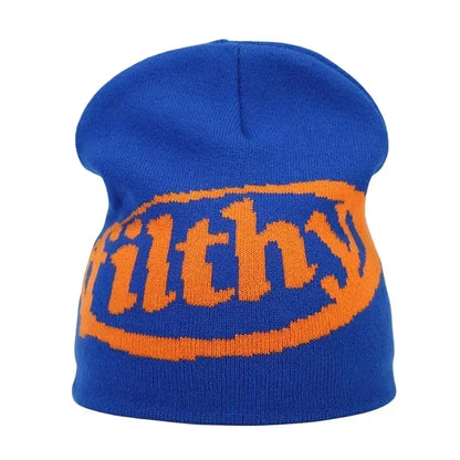 Graphic Knit Beanie for Adults – Warm Winter Streetwear with Bold Letter & Icon Designs
