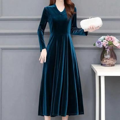 Velvet Vintage - Maxi Evening Dress
