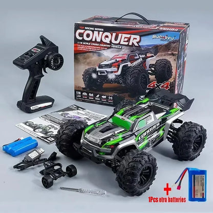 1:16 Scale 4WD High-Speed RC Monster Truck – 50KM/H Drift Car with 390 Modified Motor & Shock Absorber System
