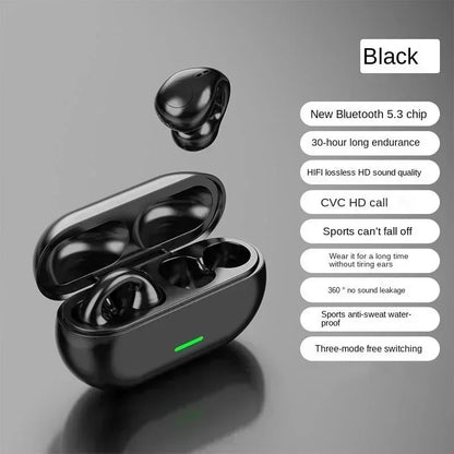 Bone Conduction Bluetooth Headphones Open-Ear Design with Charging Case & Waterproof Sports