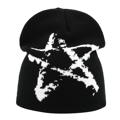 Graphic Knit Beanie for Adults – Warm Winter Streetwear with Bold Letter & Icon Designs