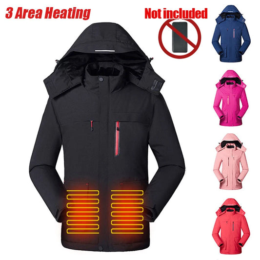 Women's Heated Winter Jacket – 3-Zone Warmth, Waterproof Softshell Coat for Cold Weather