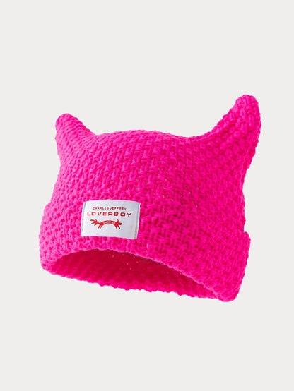 Cat Ear Knit Beanie – Warm Winter Crochet Hat for Men & Women, Soft Kawaii Streetwear