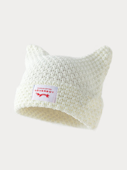 Cat Ear Knit Beanie – Warm Winter Crochet Hat for Men & Women, Soft Kawaii Streetwear