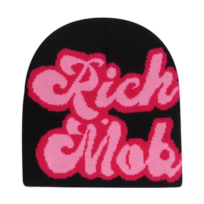 Graphic Knit Beanie for Adults – Warm Winter Streetwear with Bold Letter & Icon Designs