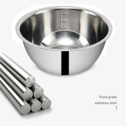 5pcs/Set Stainless Steel Mixing Bowls Non Slip Nesting Bowls