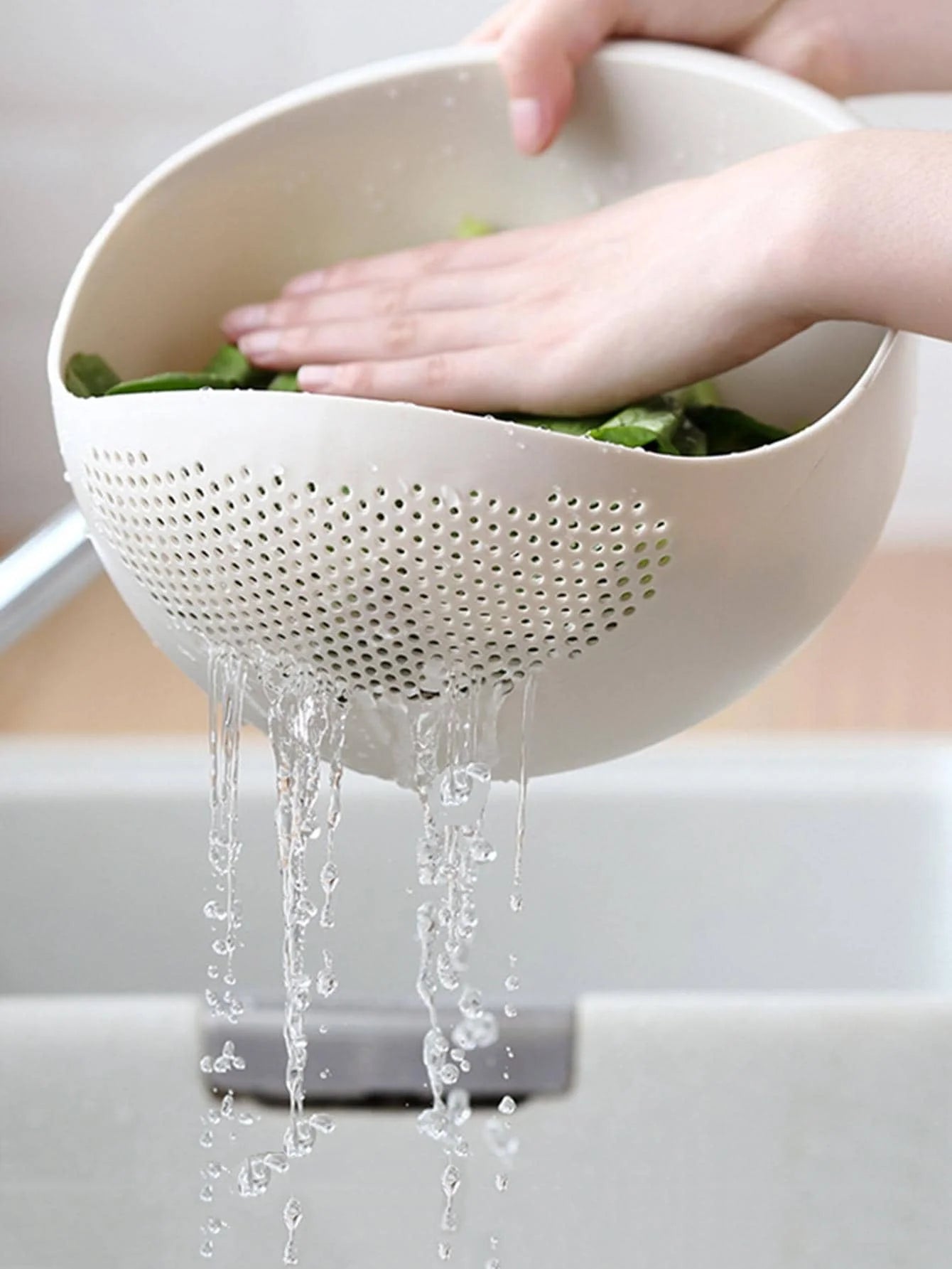 Premium Rice Sieve Drain Basket – Multi-Purpose Strainer Bowl for Washing Rice, Vegetables & Fruits