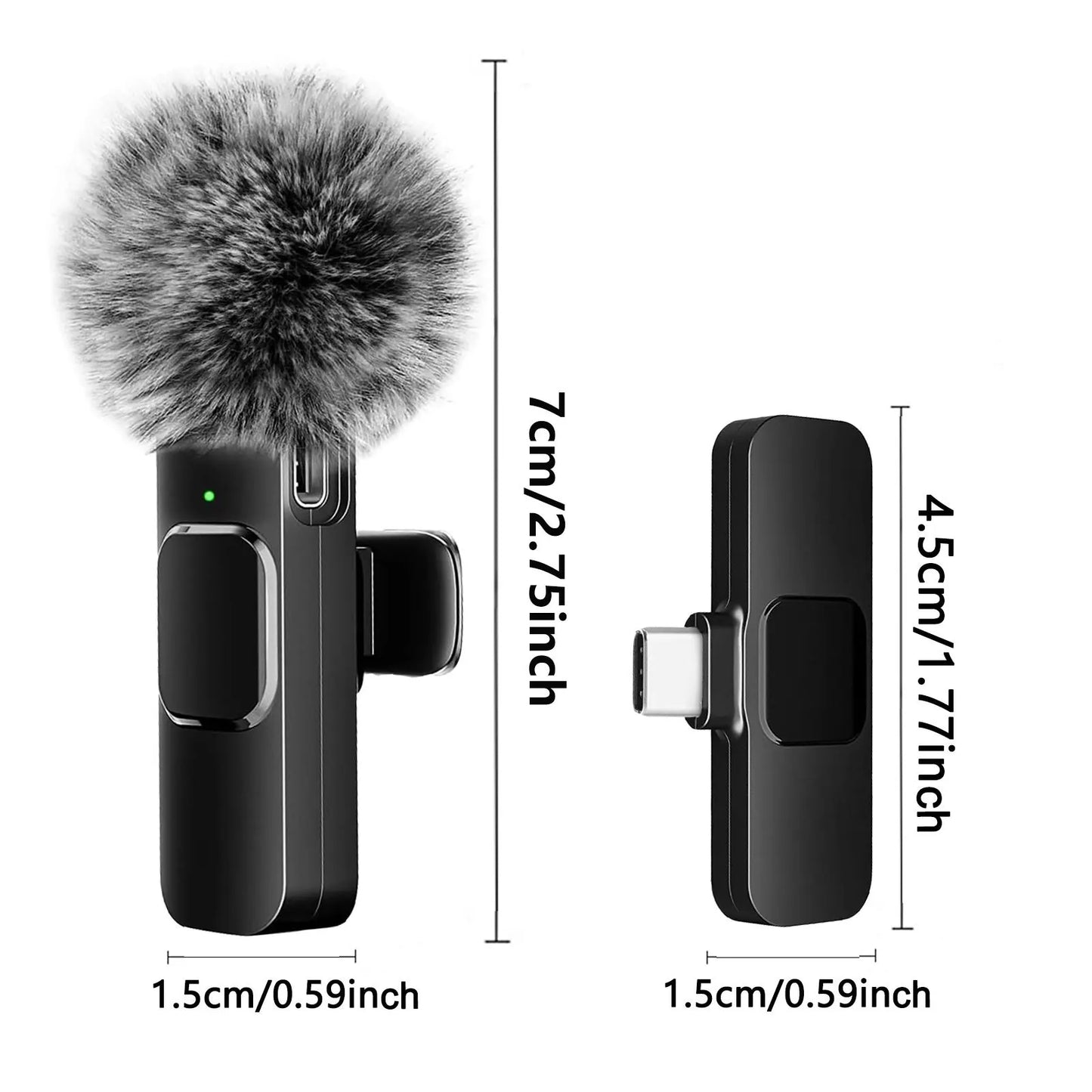 Wireless Mic for iPhone & Android – Noise-Reduction Clip-On Microphone for Streaming & Mobile Video