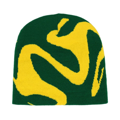 Graphic Knit Beanie for Adults – Warm Winter Streetwear with Bold Letter & Icon Designs