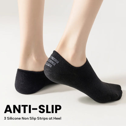 6-Pair Women’s No-Show Cotton Liner Socks – Low-Cut Non-Slip Invisible Ankle Socks