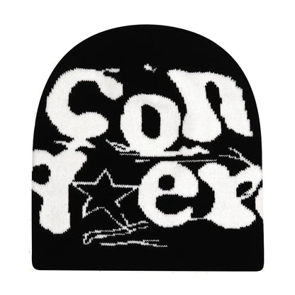 Graphic Knit Beanie for Adults – Warm Winter Streetwear with Bold Letter & Icon Designs