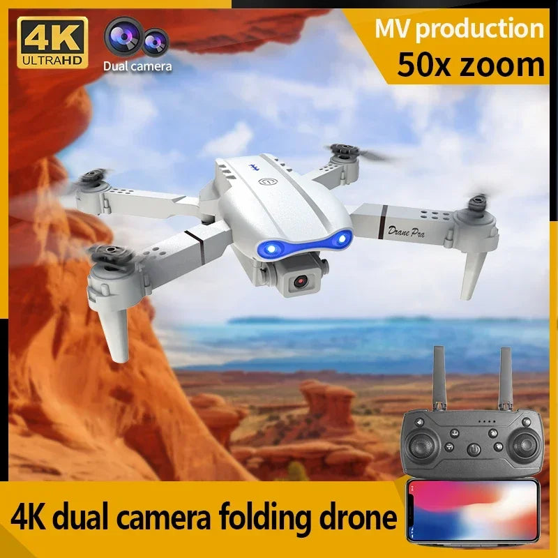 4K Foldable Drone – Dual Camera WiFi FPV Quadcopter with Altitude Hold, Optical Flow & One-Key Return