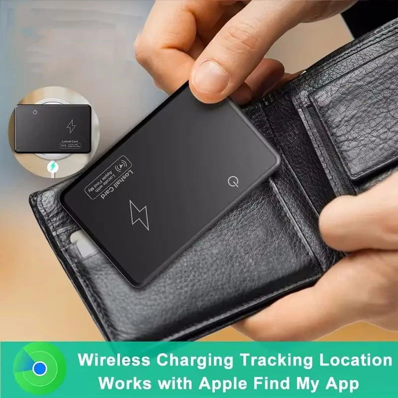 Ultra-Slim Wireless Charging Tracker | Apple Find My Locator for Wallets, Bags & Travel Essentials